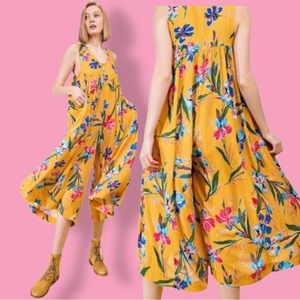 Yellow Floral Jumpsuit